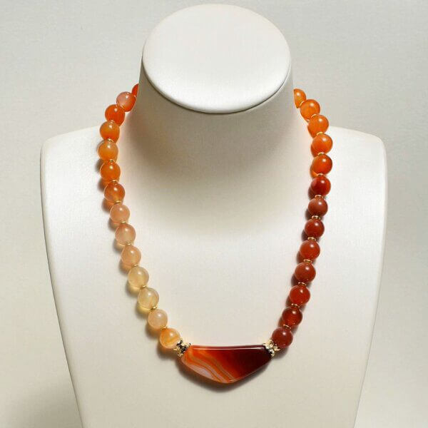 Carnelian Agate - 16" Necklace