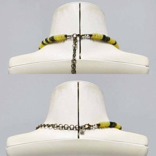 Multi Agate Choker Necklace 14"-18" Adjustable - Image 4