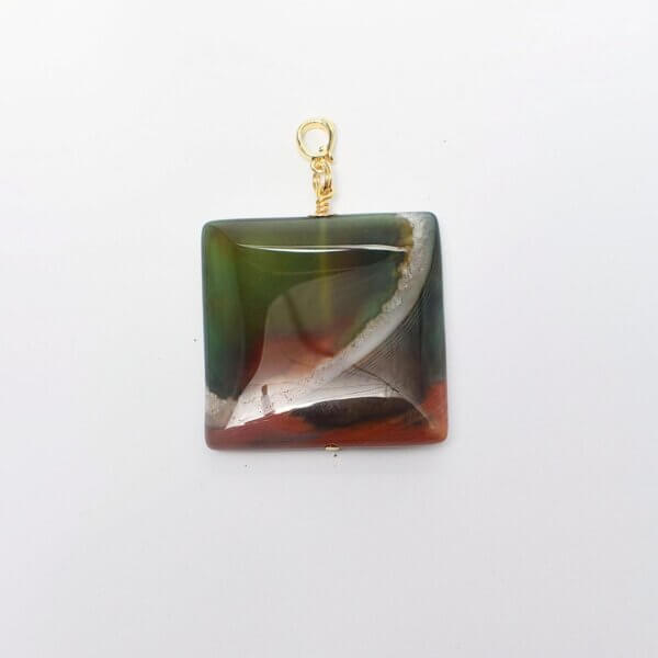 Agate Pendant Chain Necklace 18" Length - Image 7