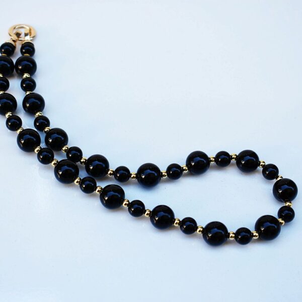Black Agate Necklace 18" Length - Image 5