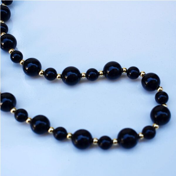 Black Agate Necklace 18" Length - Image 6