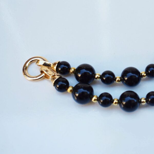 Black Agate Necklace 18" Length - Image 7