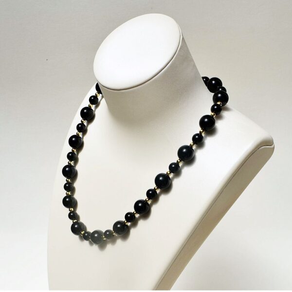 Black Agate Necklace 18" Length - Image 3