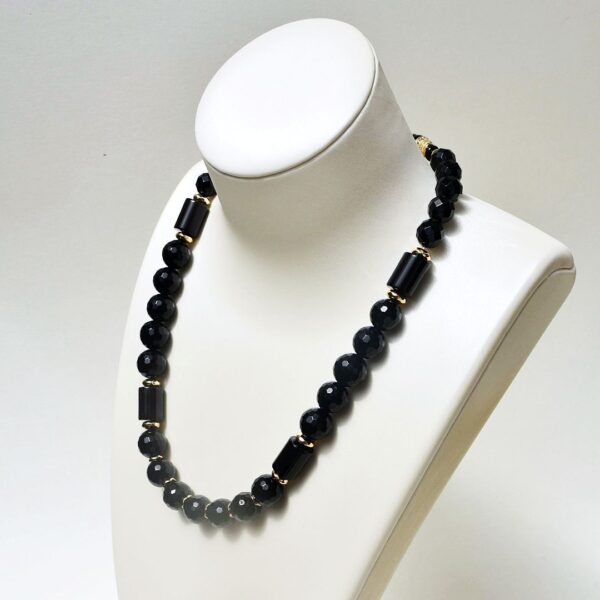 Black Agate Necklace 18" Length - Image 3