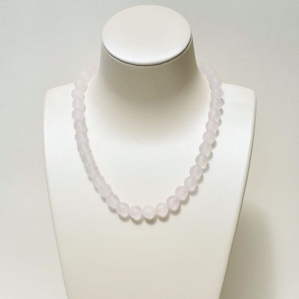Clear Quartz + Rose Quartz Necklace Set, 16"/19" Lengths - Image 3