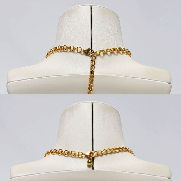 Ruby + Gold-Filled Chain Necklace 14"-17" Adjustable - Image 4