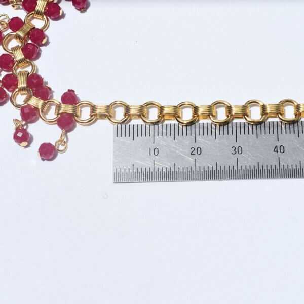 Ruby + Gold-Filled Chain Necklace 14"-17" Adjustable - Image 9