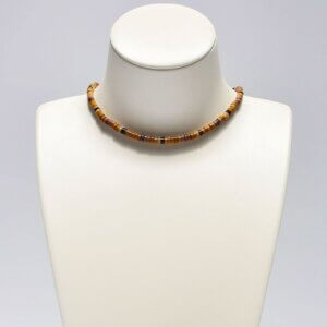 Dendritic Agate + Brecciated Agate + Mookaite Jasper Choker  14"-18" Adjustable