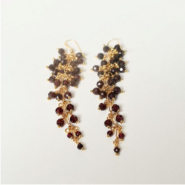 Garnet Earrings, 3 1/2" Length - Image 5