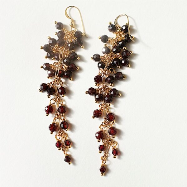 Garnet Earrings, 3 1/2" Length - Image 6