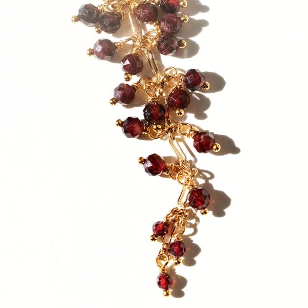 Garnet Pendant Necklace, 16" Length - Image 4