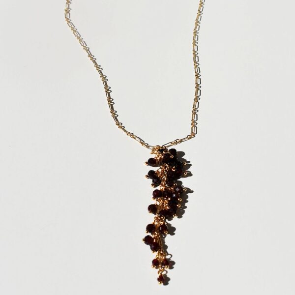 Garnet Pendant Necklace, 16" Length - Image 5