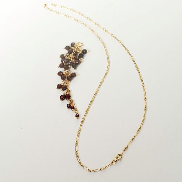 Garnet Pendant Necklace, 16" Length - Image 7
