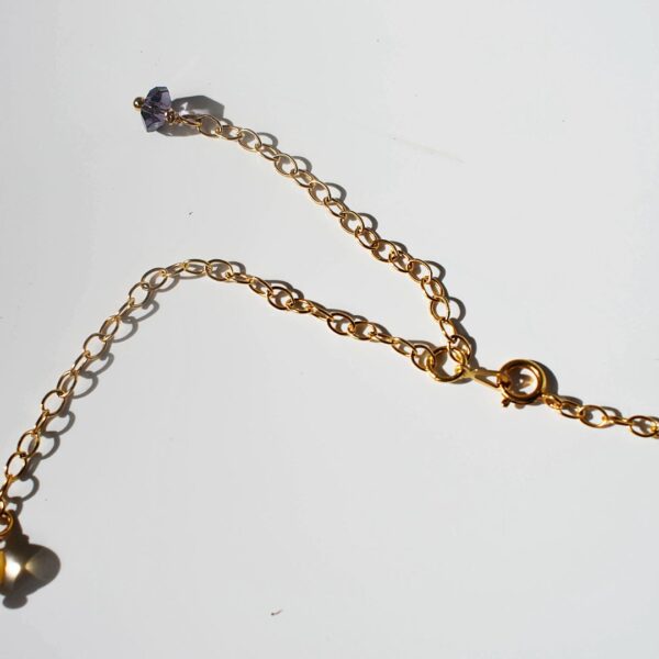 Amethyst + Citrine Charm Necklace with Pendant 16" - 18" - Image 6