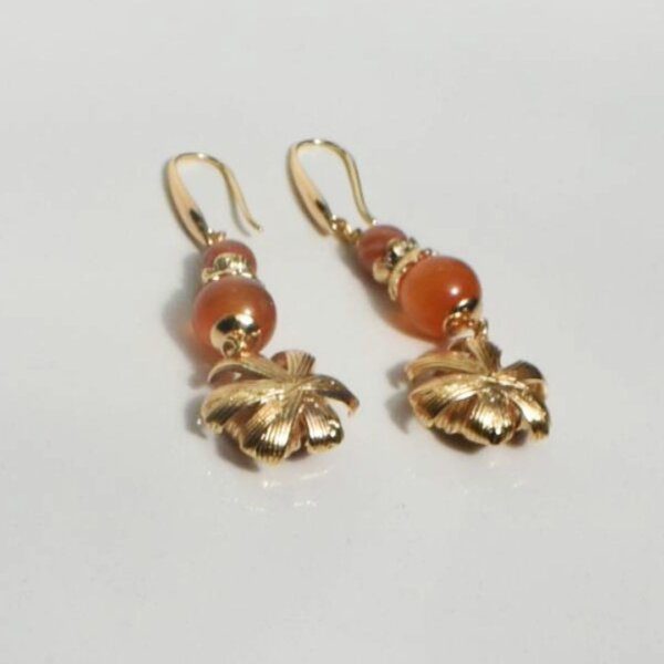 Carnelian Agate Dangle Earrings 2" Drop - Image 7