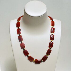 Fire Agate Necklace 18" Extends to 20"
