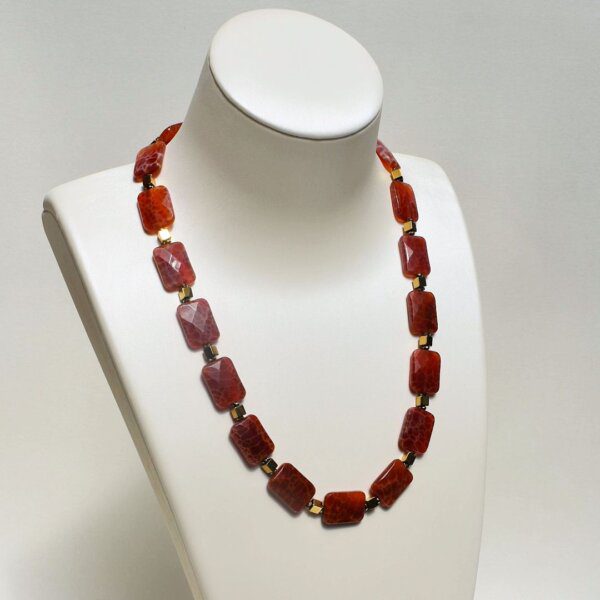 Fire Agate Necklace 18" Extends to 20" - Image 2