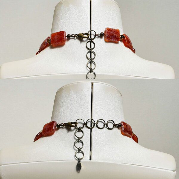 Fire Agate Necklace 18" Extends to 20" - Image 4