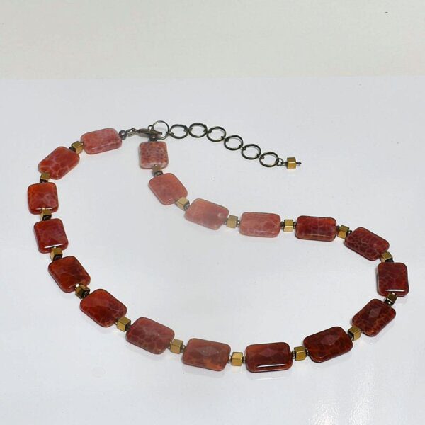 Fire Agate Necklace 18" Extends to 20" - Image 5