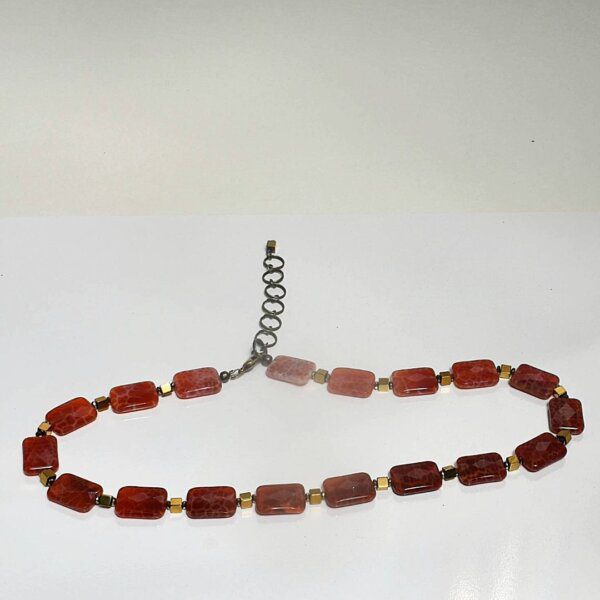 Fire Agate Necklace 18" Extends to 20" - Image 6