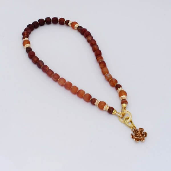 Carnelian Agate Necklace with Pendant 18" - Image 7